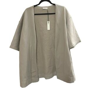 NWT Freedom Company Open Front Cotton Cardigan Jacket Medium